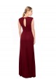 Affordable Cap Sleeves Chiffon Prom Dress with Pleated V-Neck Bodice