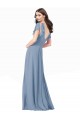 Affordable Chiffon Prom Dress with Flutter Sleeves and Front Slit
