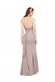 Affordable Fit and Flare Long Chiffon Prom Dress with Sash and Open Back