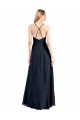 Affordable Plunging V-Neckline Halter Chiffon Wrap Prom Dress with High Slit