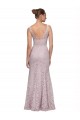 Affordable Lace V-Neckline Long Full Length Prom Dress