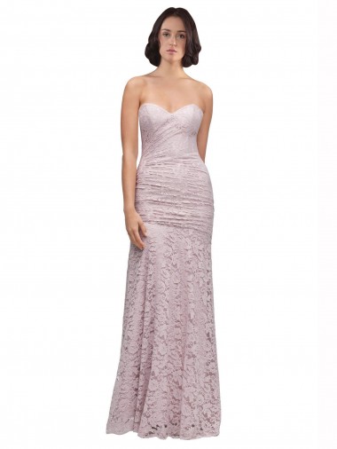 Affordable Floor Length Long Mermaid Lace Prom Dress with Low Back