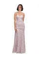 Affordable Floor Length Long Mermaid Lace Prom Dress with Low Back