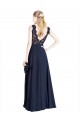 Affordable Bateaux Neckline A-Line Lace Prom Dress with Top Nude Layer