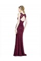 Affordable Long Lace Prom Dress with Peekaboo Bodice and Keyhole Back