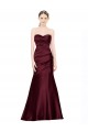 Affordable Mermaid Sweetheart Soft Satin Prom Dress with Pleats