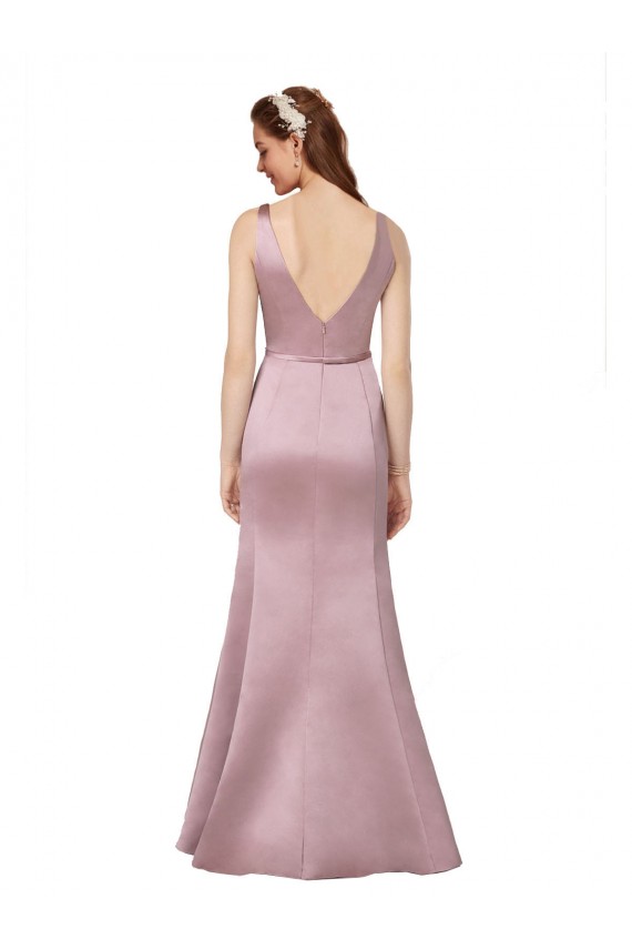 Affordable Sexy Satin Prom Dress with Side Cutouts