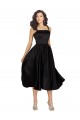 Affordable Short Square Neck Satin Cocktail Prom Dress / Homecoming Dress with Beading