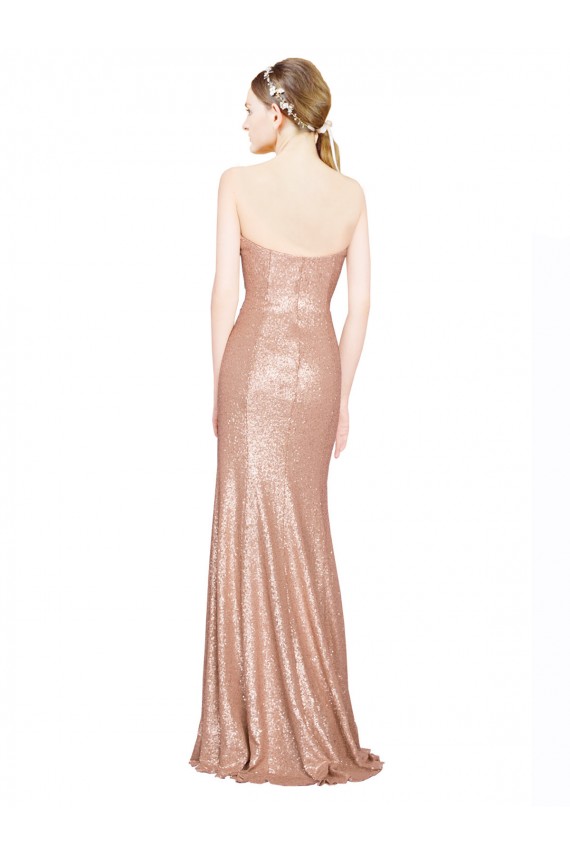 Affordable Sweetheart Full Length Long Sequin Prom Dress