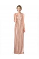 Affordable Draped V-Neck Striking Sheath Floor Length Sequin Prom Dress