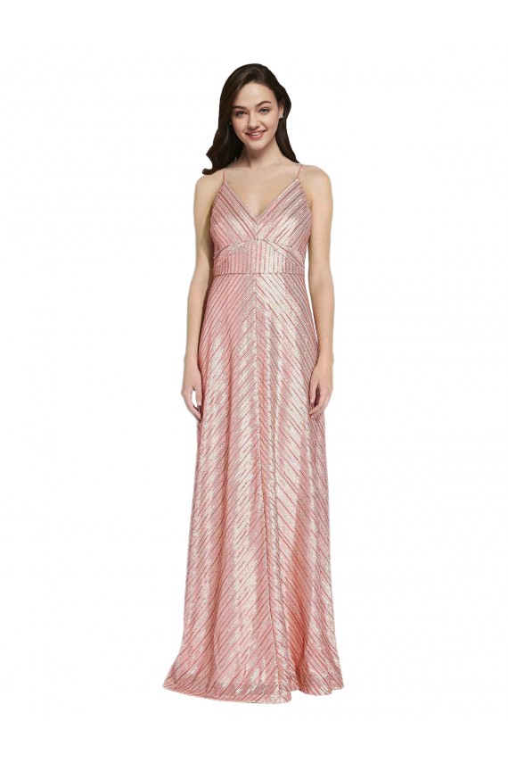 Affordable High Neck Low Back Sparkling Sequin Prom Dress
