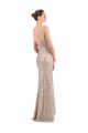 Affordable Faux Surplice V-Neck Slim Sparkling Sequin Prom Dress