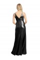 Affordable Full Length A-Line Sequin Prom Dress with Spaghetti Straps V-Neckline