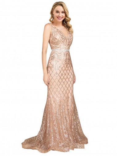 Affordable Sleek Long Mermaid Sparkling Sequin Prom Dress