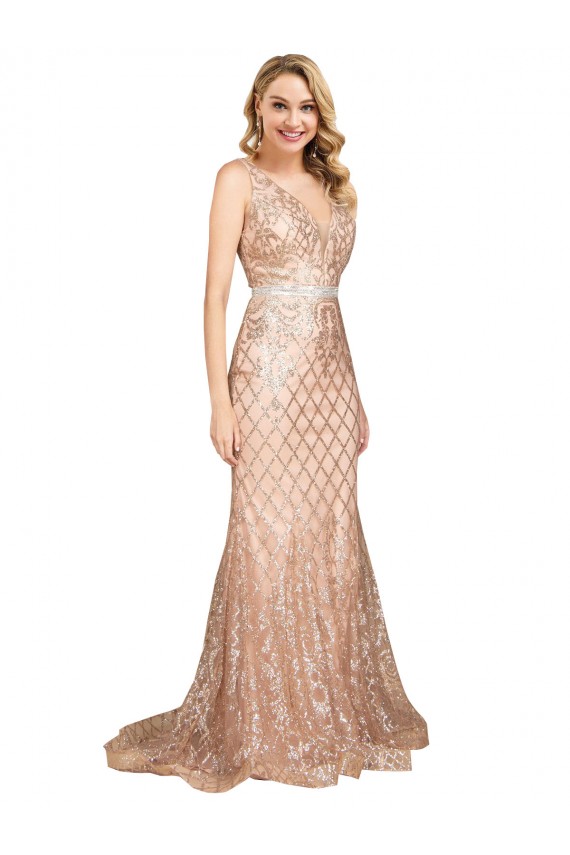 Affordable Sleek Long Mermaid Sparkling Sequin Prom Dress