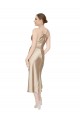 Affordable Empire Waist Silky Satin Midi Length Cocktail Dress / Prom Dress