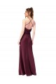Affordable Cowl Back V-Neck Silky Satin Prom Dress