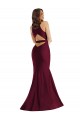 Affordable Plunge Neckline Cutout Low Back Silky Satin Mermaid Prom Dress