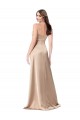 Affordable Silky Satin Prom Dress with Draped Surplice Bodice