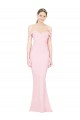 Affordable Full Length Off the Shoulder Prom Dress with Twist Front