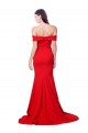 Affordable Criss Cross Full Length Long Crepe Prom Dress with Side Split