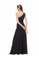Affordable Fit and Flare Crepe Prom Dress with One Shoulder