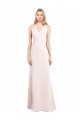 Affordable V-Neck Keyhole Back Crepe Trumpet Prom Dress