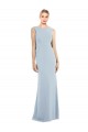 Affordable Draped Backless Crepe Prom Dress with Pockets