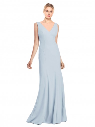 Affordable Sleeveless Seamed Bodice Trumpet Prom Dress