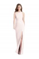 Affordable Diamond Cutout Back Trumpet Prom Dress with Front Slit