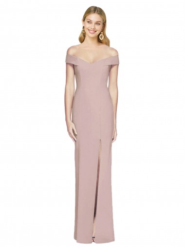 Affordable Off the Shoulder Criss Cross Back Trumpet Prom Dress