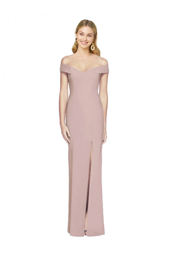 Affordable Off the Shoulder Criss Cross Back Trumpet Prom Dress