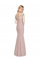 Affordable Off the Shoulder Criss Cross Back Trumpet Prom Dress