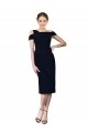 Affordable Draped Cross Shoulder Stretch Crepe Cocktail Prom Dress / Homecoming Dress