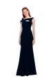 Affordable Sleeveless Crepe Mermaid Prom Dress with Side Slit