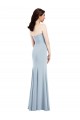 Affordable Strapless Notch Crepe Prom Dress with Front Slit