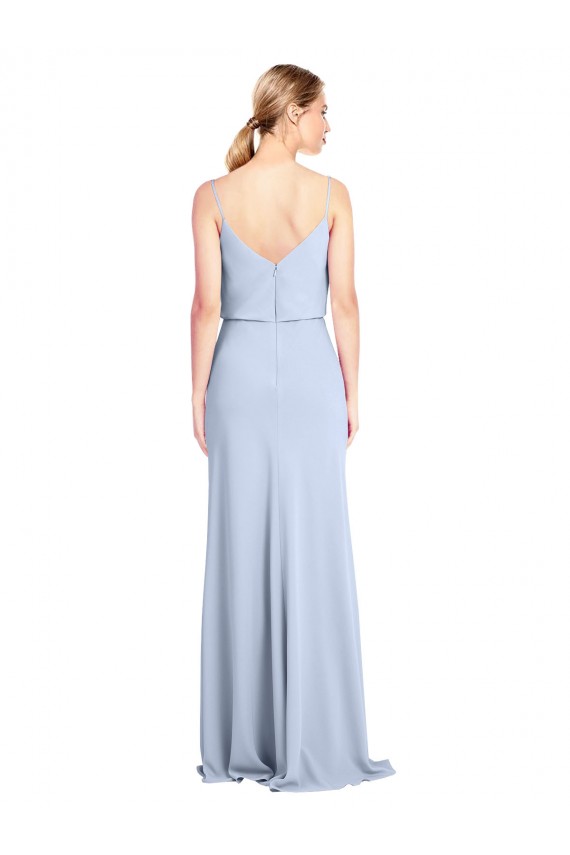 Affordable Feminine Cowl Neck Slim Floor Length Stretch Crepe Prom Dress