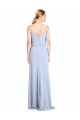 Affordable Feminine Cowl Neck Slim Floor Length Stretch Crepe Prom Dress
