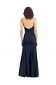 Affordable Fit and Flare Scoop Neck Long Sleeveless Stretch Crepe Prom Dress