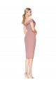 Affordable Knee Length Off the Shoulder Sweetheart Crepe Cocktail Prom Dress / Homecoming Dress