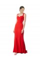 Affordable Long Chapel Train Fishtail Maxi Crepe Prom Dress with Sweetheart Neckline