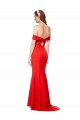 Affordable Cross Front and Back Bardot Sleeveless Crepe Maxi Prom Dress