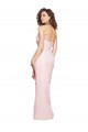 Affordable Strapless Long Full Length Ruffles Low Back Crepe Prom Dress