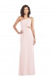 Affordable Flirty One Shoulder Midriff Cutout Maxi Crepe Prom Dress