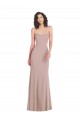 Affordable Strapless Princess Line Crepe Mermaid Prom Dress