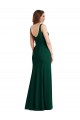 Affordable Square Neck Trumpet Maxi Prom Dress with Front Slit