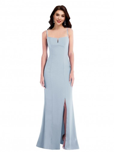 Affordable Flattering Trumpet Maxi Crepe Prom Dress with Front Slit