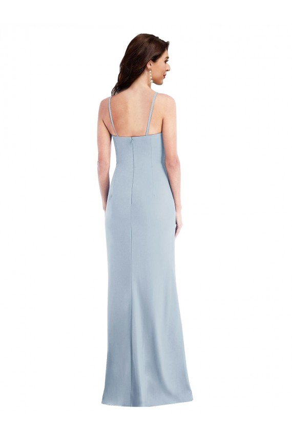 Affordable Flattering Trumpet Maxi Crepe Prom Dress with Front Slit