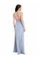 Affordable Fit and Flare High Neck Crepe Prom Dress with Side Slit