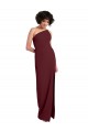 Affordable Sleek One Shoulder Long Crepe Prom Dress with Daring Slit